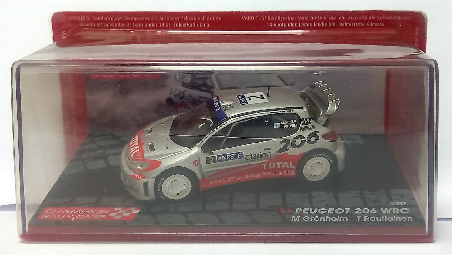 Peugeot 206 WRC 2002 - 1/43 Scale De Agostini NR1107