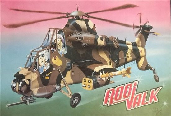 SAAF Rooivalk helicopter Caricature Poster - No-65