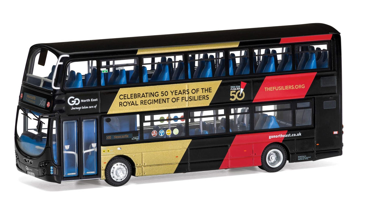 Wright Eclipse Gemini 2 Go North East NL63 XCB Route X10 Middlesborough Royal Fusilliers - 1/76 Scale Corgi OM46517B