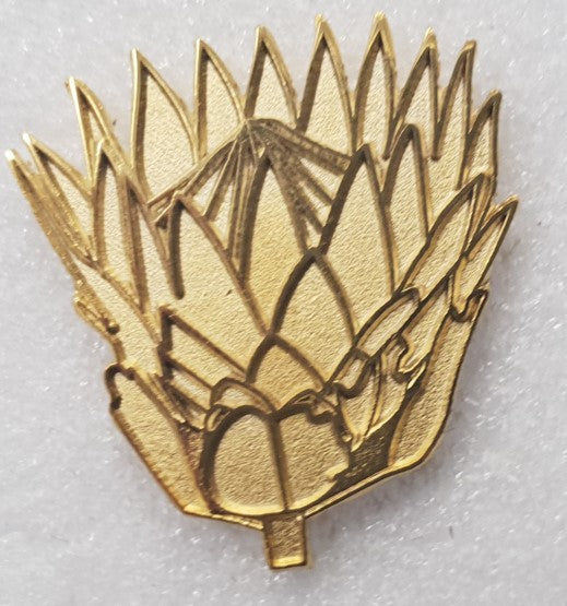 Gold Protea Metal Pin - PIN59
