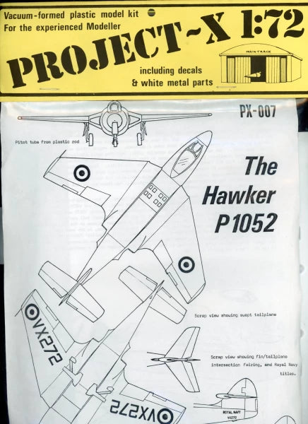 Hawker P1052 -1/72 Scale Project-X PX-007