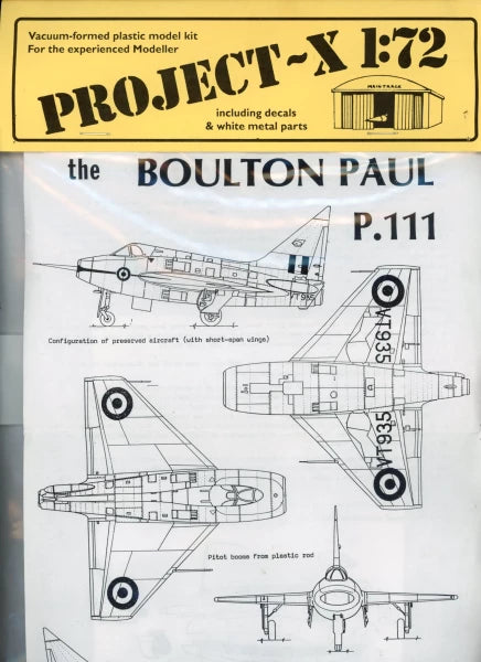 Boulton Paul P.111 -1/72 Scale Project-X PX-029