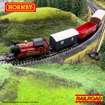 RailRoad Steam Engine Train Pack - 00 Gauge Hornby R30035