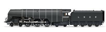 LNER, W1 Class 'Hush Hush' (Smoke Lifting Cowl), 4-6-4, 10000 - Era 3  - 00 Gauge Hornby R30126 (Copy)