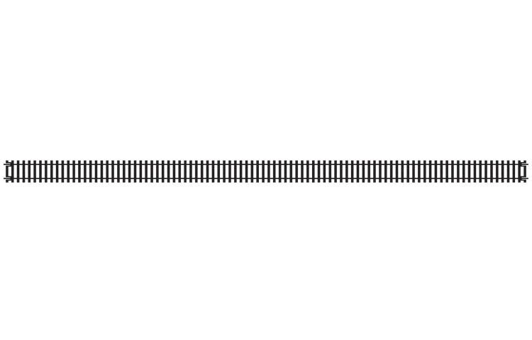 Long Straight Track 00 Gauge Hornby R603