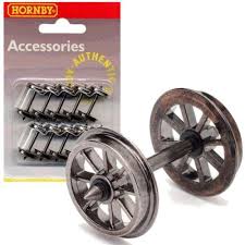 12.6mm Spoked Wheels in Pack of 10 - 00 Gauge Hornby R8098
