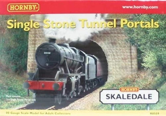 2 x Single Stone Tunnel Portals - 00 Gauge Hornby R8509