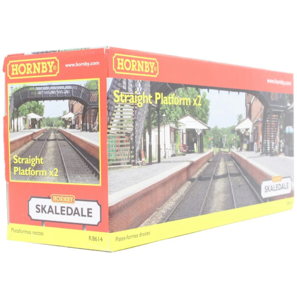 2 x Straight Platforms- 00 Gauge Hornby R8614