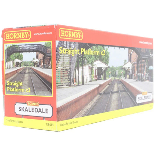 2 x Straight Platforms- 00 Gauge Hornby R8614