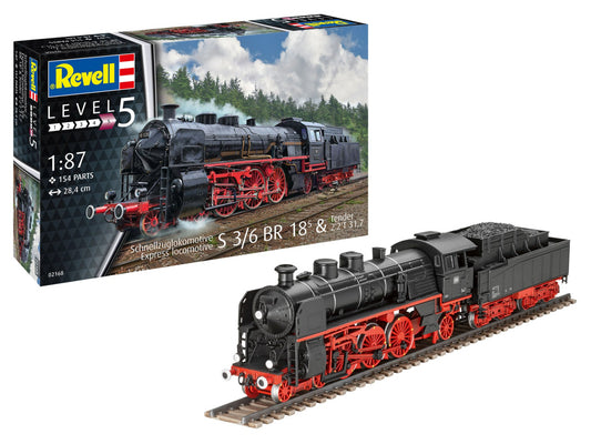 Express Loco S3/6 Br18(5) W/Tender 2‘2’T 1/87 Revell 02168