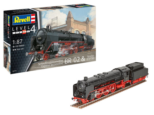 Express Locomotive Br02 & Tender 2'2' T30 1/87 Revell 02171