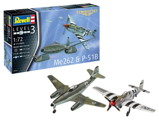 Combat Set Messerschmitt Me262 & P-51b 1/72 Revell 03711