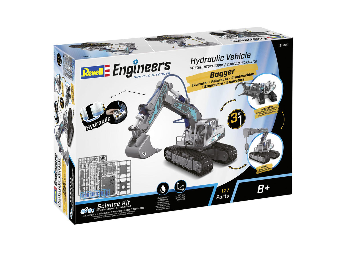 Engineers 3in1 Hydraulic Excavator - 1/24 Scale Revell Rev21305