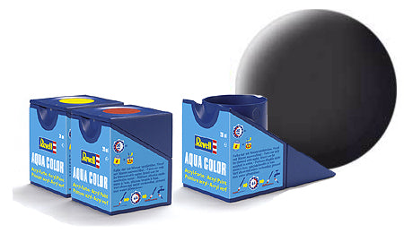 Matt Tar Black (RAL 9021) Acrylic (18ml) Revell 36106