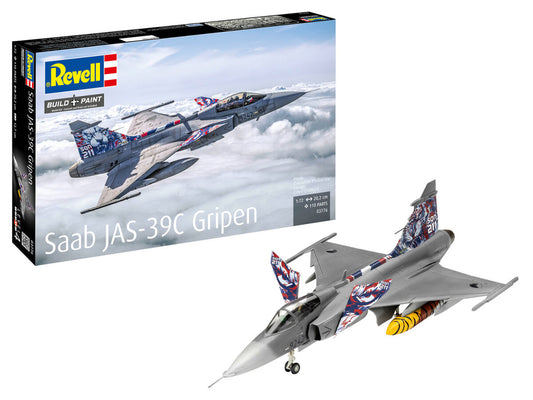 Saab JAS-39C Gripen Model Set Paints, Glue & Brush - 1/72 Scale Revell 63776