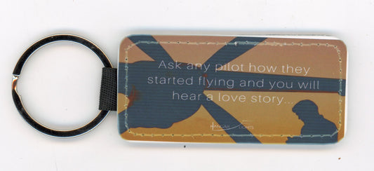 Ask Any Pilot How They Started Flying Key Ring - ROX8813