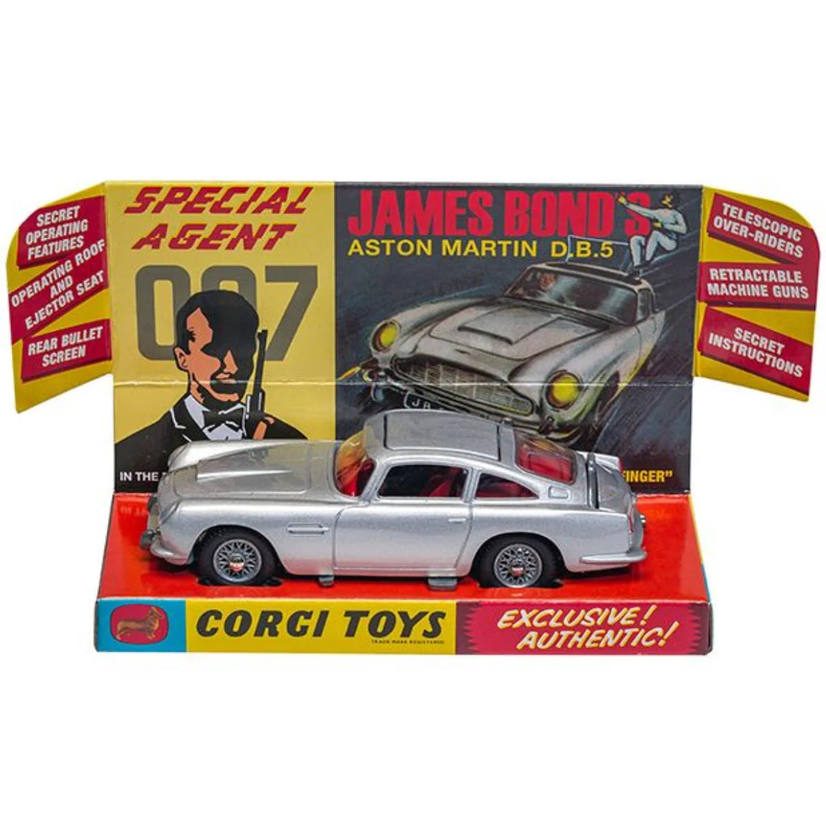 James Bond Aston Martin DB5 (Silver) - 1/34 Scale Corgi RT26101S