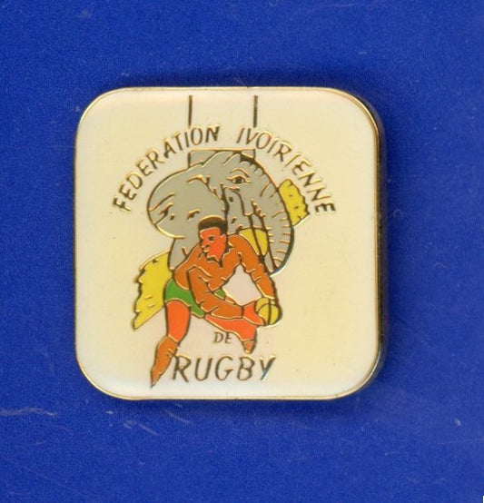 Ivory Coast Rugby Union Emblem Metal Pin - RUE9