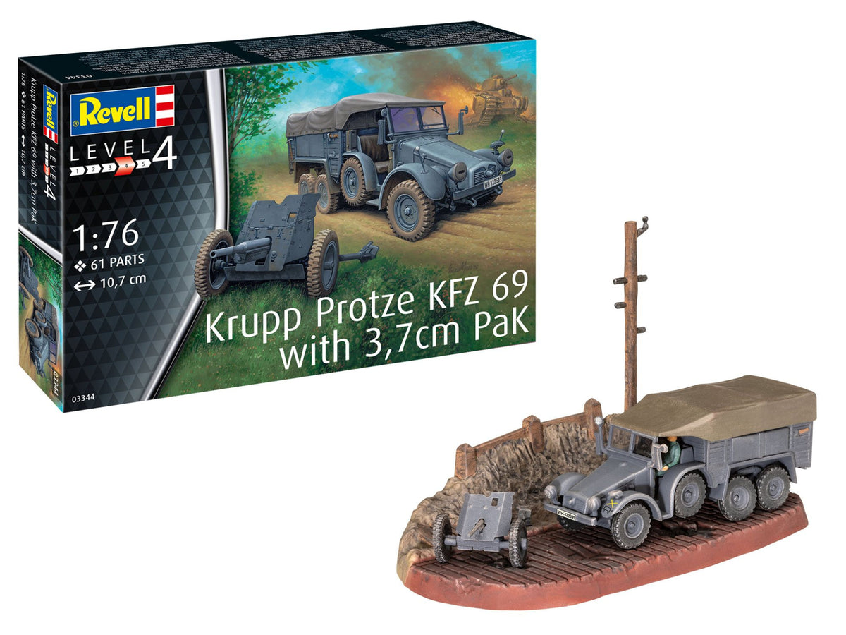Krupp Protze KFZ 69 with 3.7cm Pak. - Scale 1/76 Scale Revell 03344