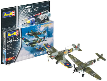 Model Set Combat Set Bf109G-10 & Spit. Mk.V - 1/72 Scale - Revell - REV63710