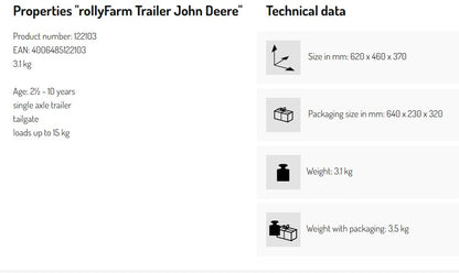 Farm Trailer John Deere Rolly Rol122103