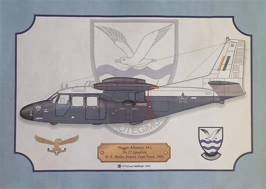 SAAF Piaggio P.166M Albatros Profile Poster - SAC13