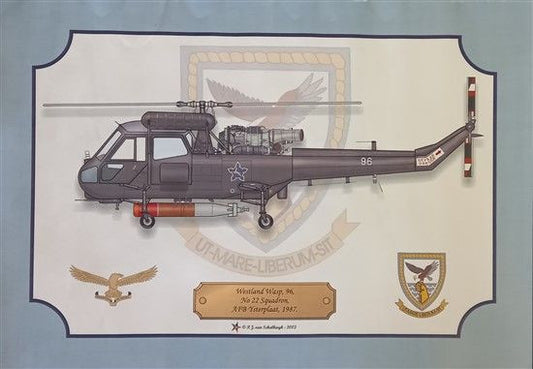 SAAF Westland Wasp Profile Poster - SAC18