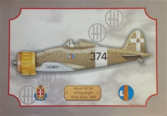Macchi MC200 Italian Air Force Profile Poster - SAC31