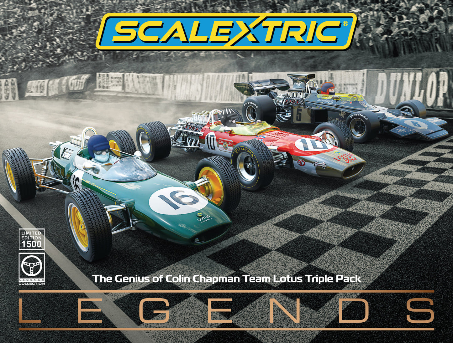 The Genius of Colin Chapman Lotus F1 Triple Pack - 1/32 Scale - Scalextric - SCAC4184AF