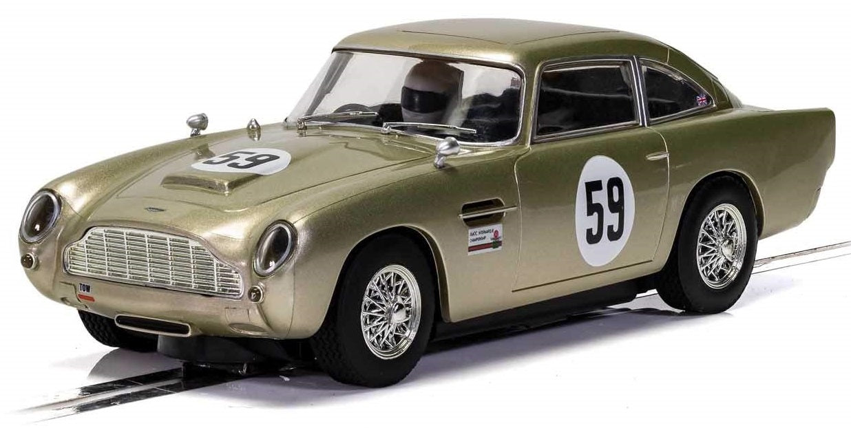 Aston Martin DB5 White Gold AMOC Brands Hatch 1/32 Scale Scalextric SCAC4166