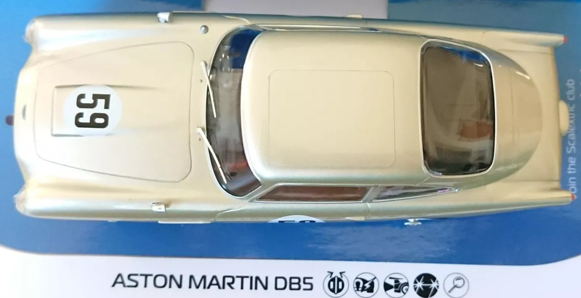 Aston Martin DB5 White Gold AMOC Brands Hatch 1/32 Scale Scalextric SCAC4166