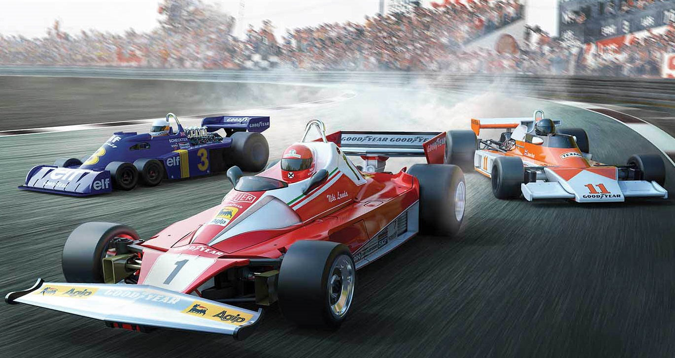 Mclaren M23 & 312t & Tyrrell P34 1976 Br 1/32 Scale Scalextric SCAC4189A