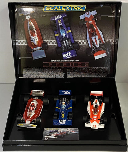 Mclaren M23 & 312t & Tyrrell P34 1976 Br 1/32 Scale Scalextric SCAC4189A