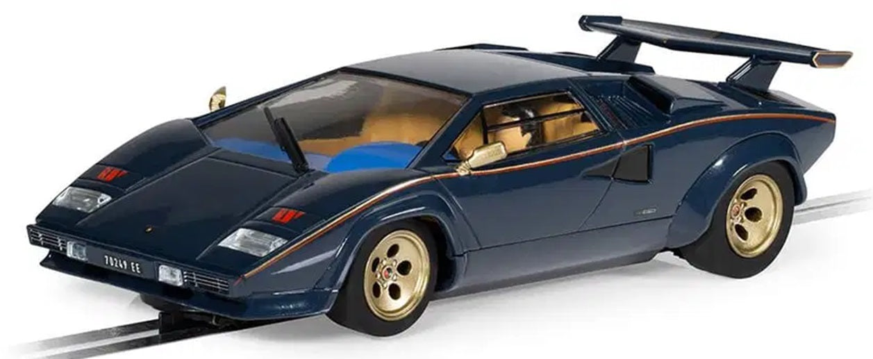 Lamborghini Countach Blue+ Gold 1/32 Scale Scalextric SCAC4411
