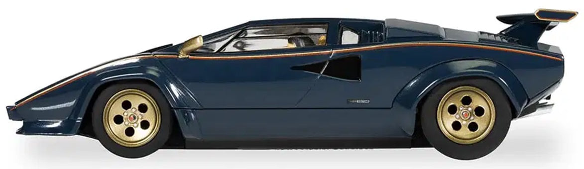 Lamborghini Countach Blue+ Gold 1/32 Scale Scalextric SCAC4411