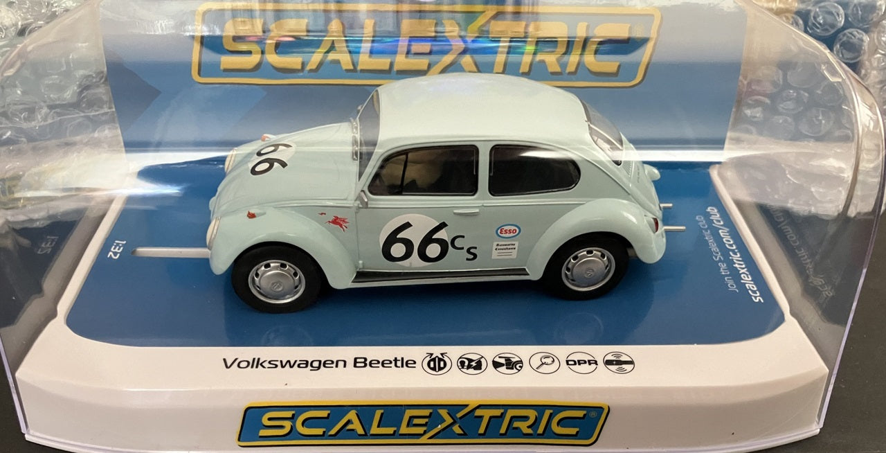 Volkswagen Beetle Blue 66 1/32 Scale Scalextric SCAC4498