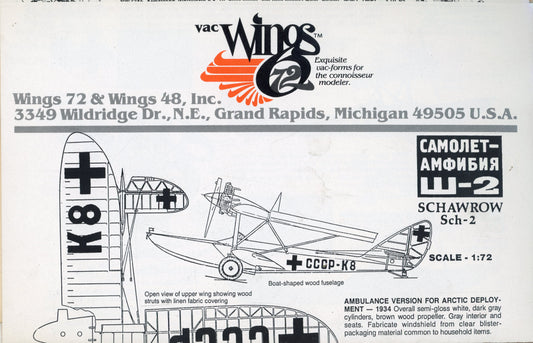 Schawrow Sch-2 - 1/72 Scale vac Wings 72 SCH-2