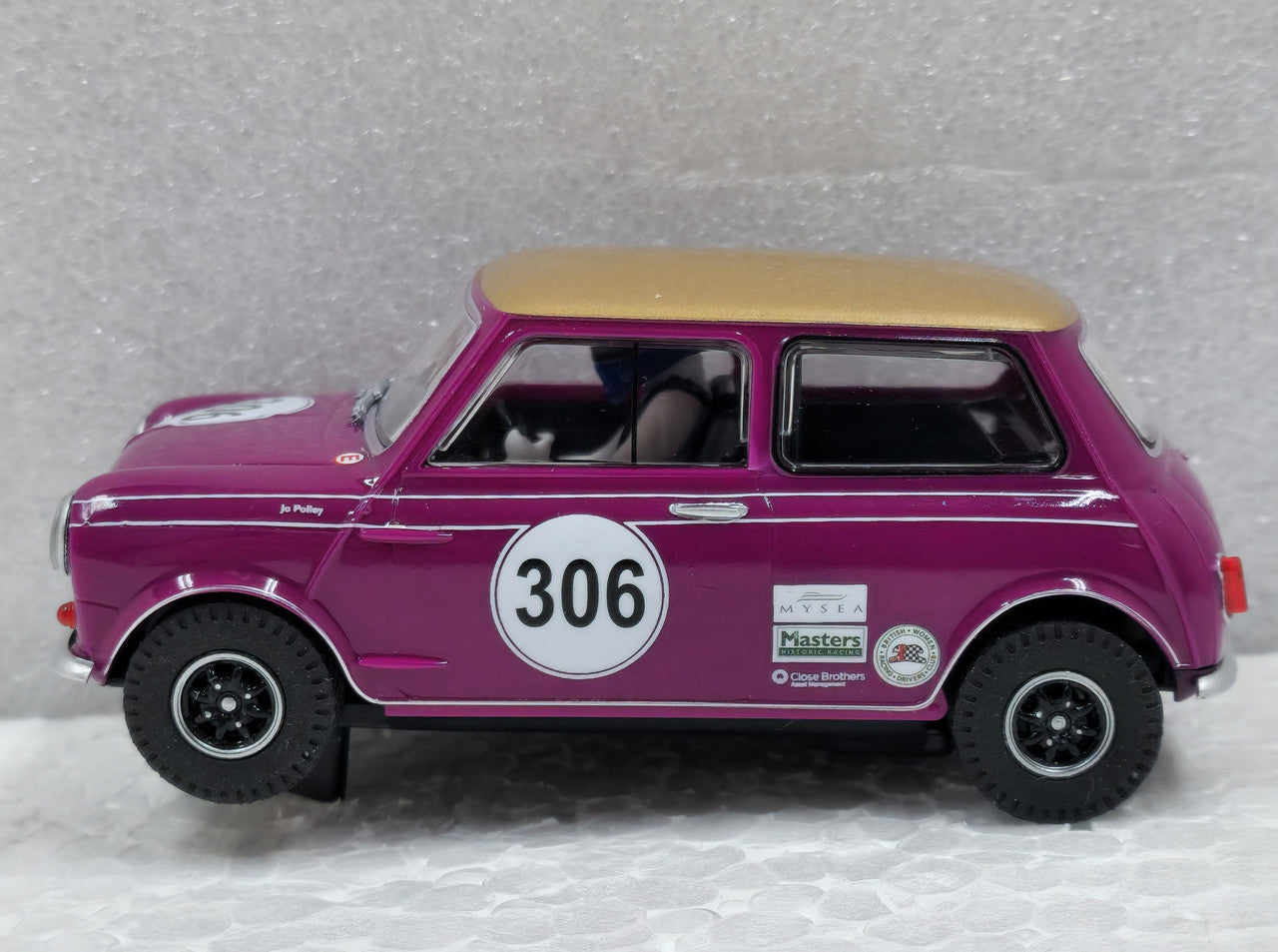 AUSTIN MINI COOPER - JO POLLEY 1/32 Scale Scalextric SCAC4545