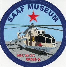 SAAF Museum Mil Mi-24 Hind-A Sticker - SM3