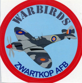 Warbirds Spitfire Zwartkop AFB Sticker - SM7
