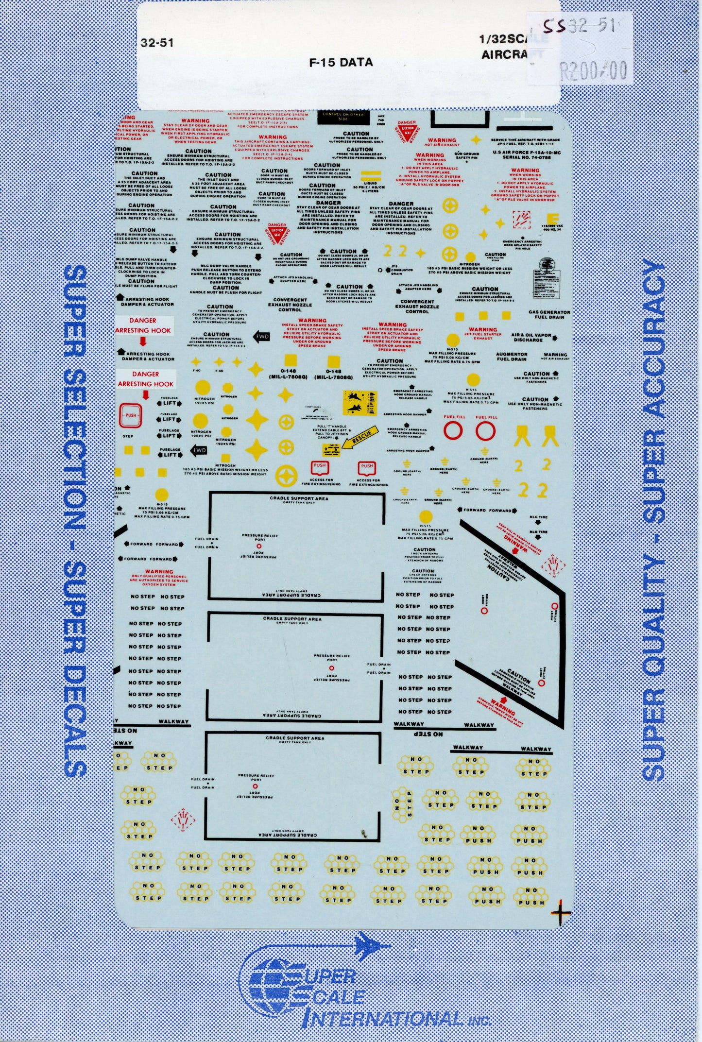 F-15 Data - 1/32 Scale Super Scale Int. SS32-51