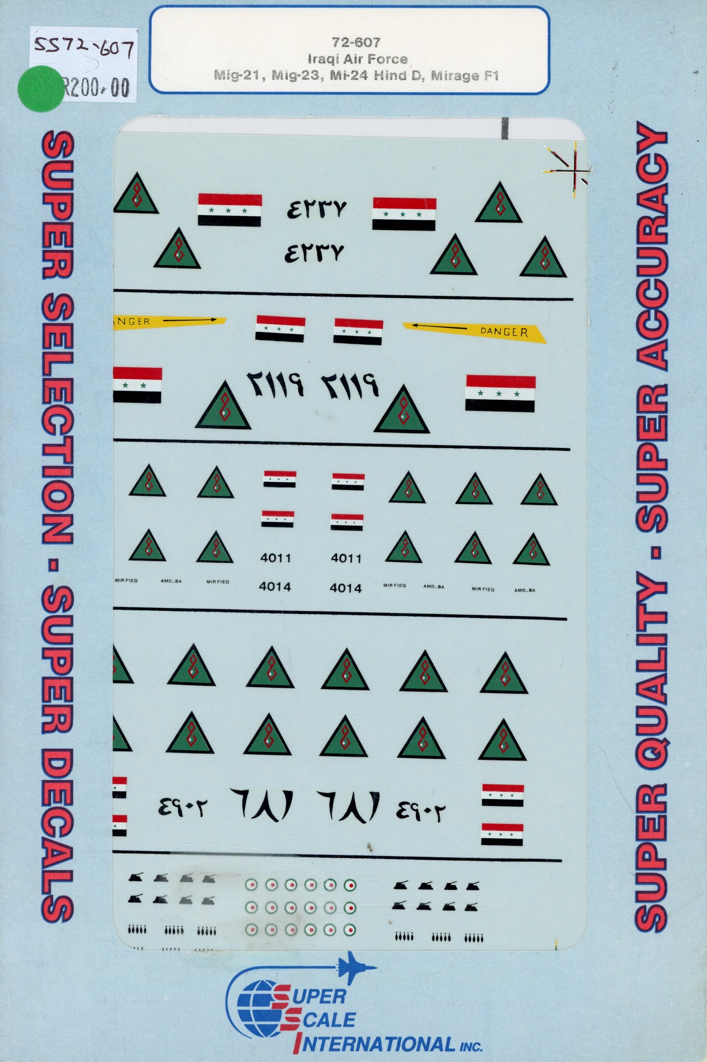 Iraqi Air Force - 1/72 Scale Super Scale Int. SS72-607
