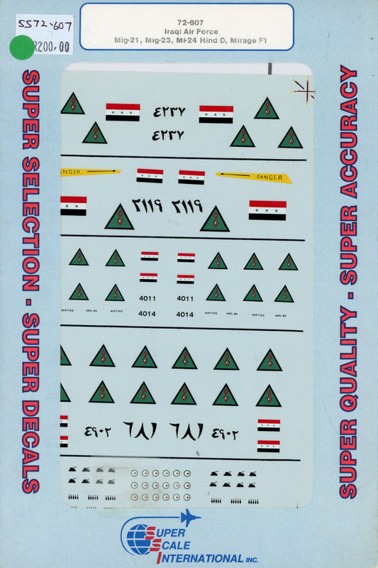Iraqi Air Force - 1/72 Scale Super Scale Int. SS72-607