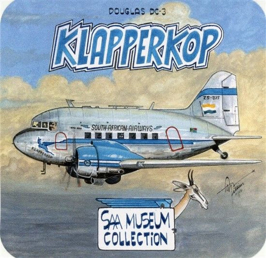 Douglas DC-3 Klapperkop SAA Museum Sticker - STICK8