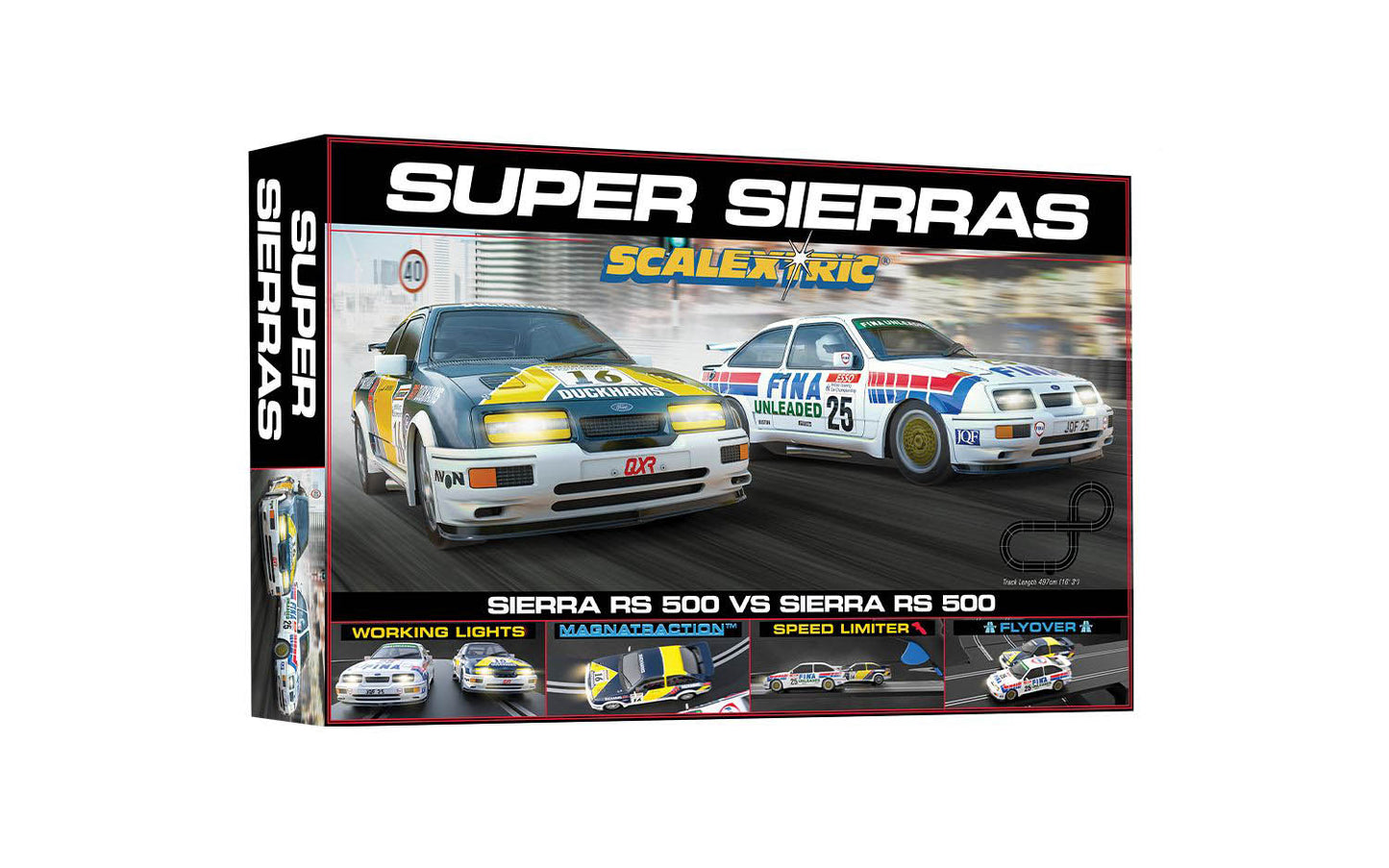 SUPER SIERRAS RETRO RACE SET 1/32 Scale Scalextric SCAC1451P
