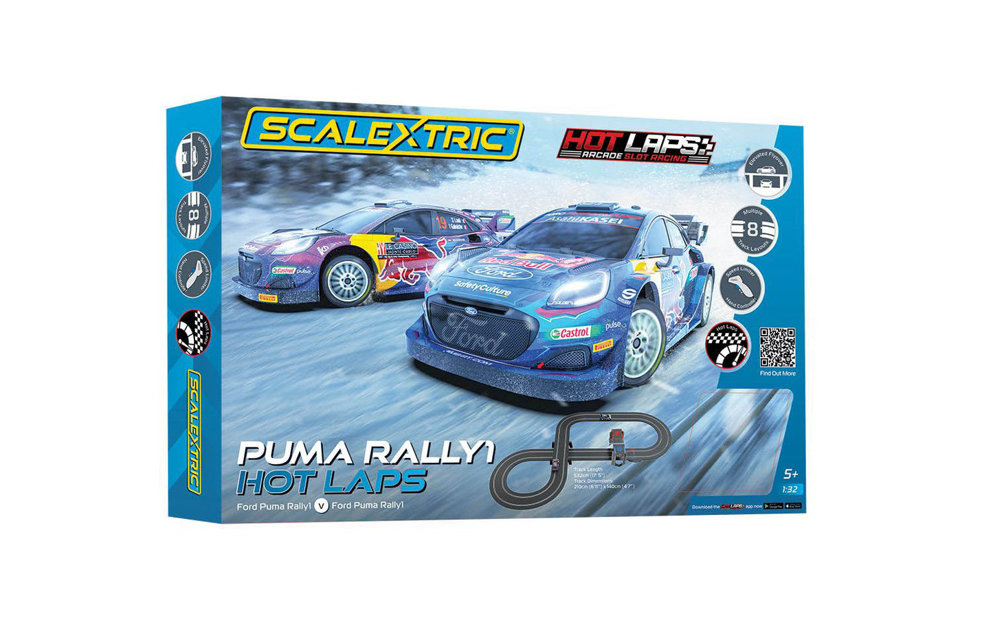 PUMA WRC HOT LAPS SET 1/32 Scale Scalextric SCAC1452P
