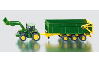 John Deere with Front Loader and Trailer 1/87 Siku 1843