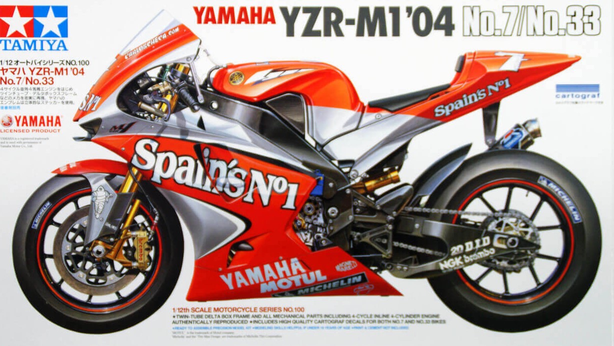 Yamaha YZR-M1 '04 No.7/33 - 1/12 Scale Tamiya 14100