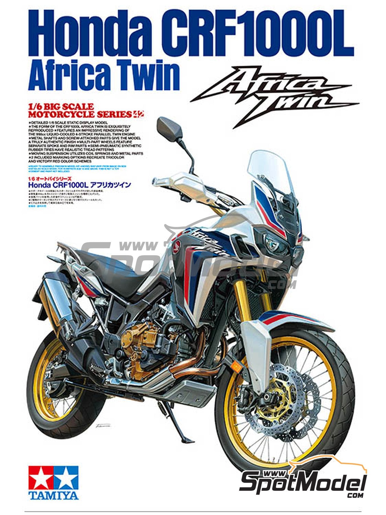 Honda CRF1000L Africa Twin - 1/6 Scale Tamiya 16042