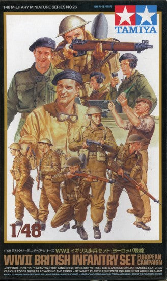 British Infantry Europe - 1/48 Scale Tamiya 32526